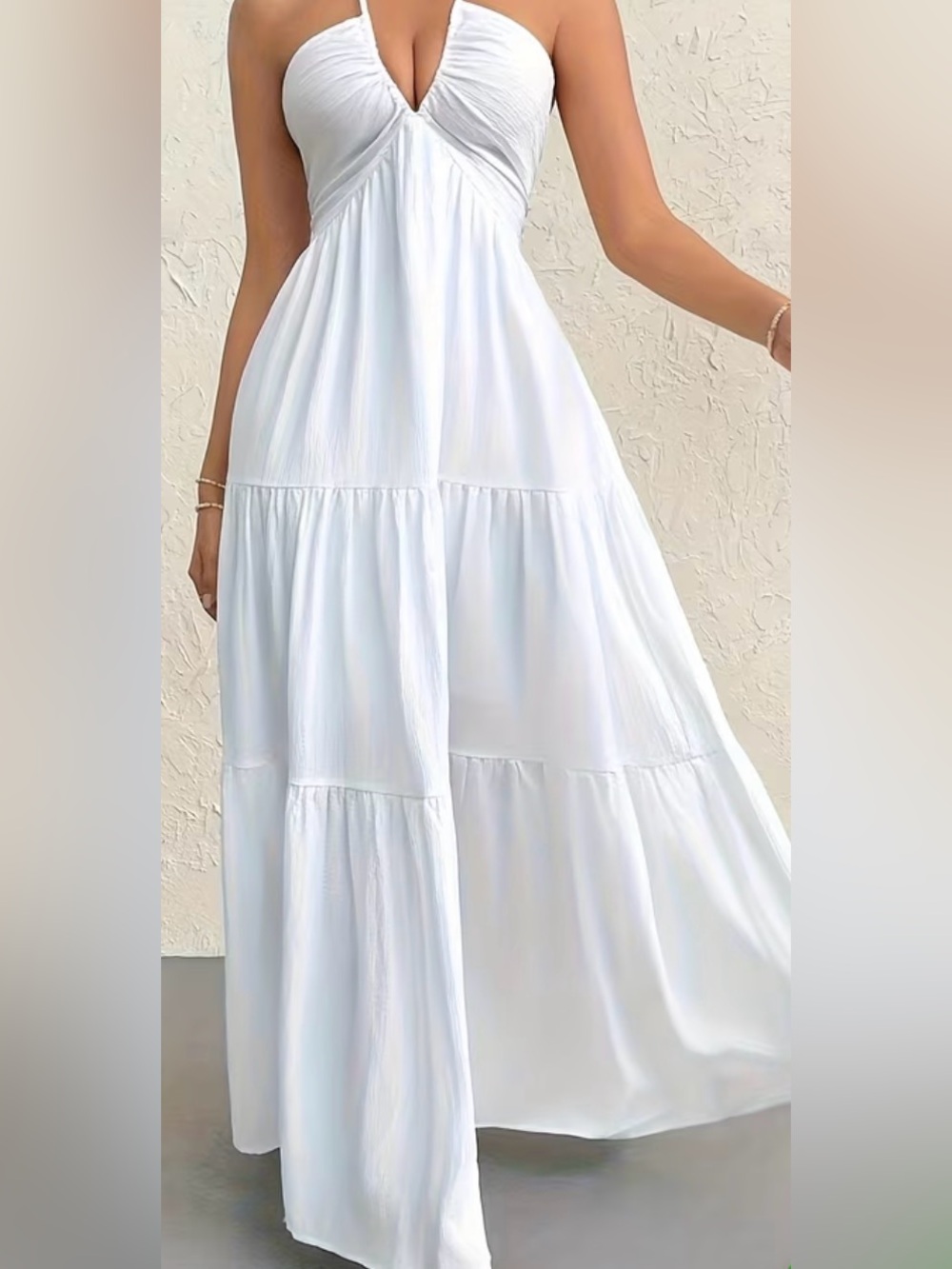 White Tiered Maxi Skirt - Classic Summer Style